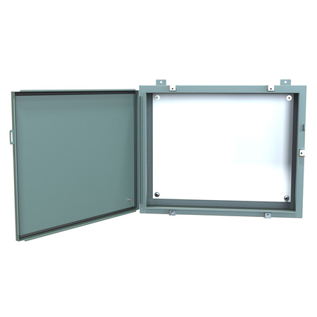 HAMMOND MFG. N4 Wallmount Enclosure with Panel, 24 x 30 x 8, Steel/Gray 1418N4KR8